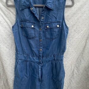 Forever 21 Denim Romper Size Medium Women's Blue Jean